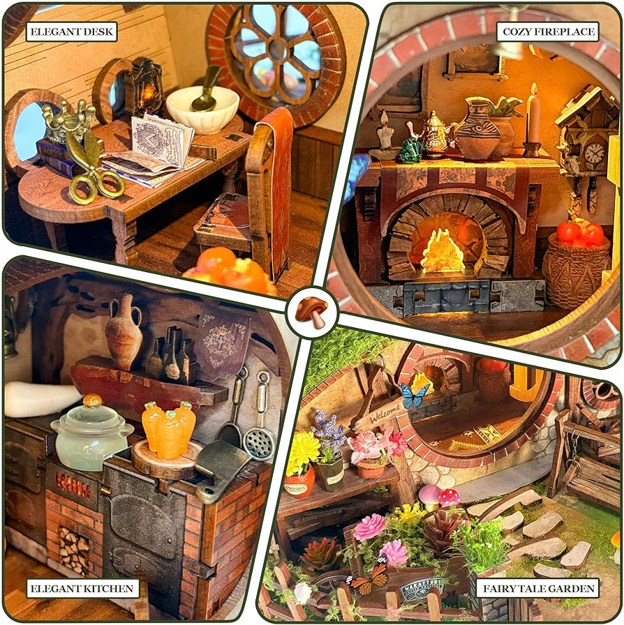 DIY Miniature Wooden 3D Puzzle Dollhouse Kit